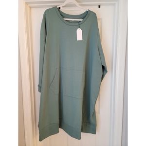 Universal Standard Bree Sweatshirt Dress 2XL "Silver Pine"